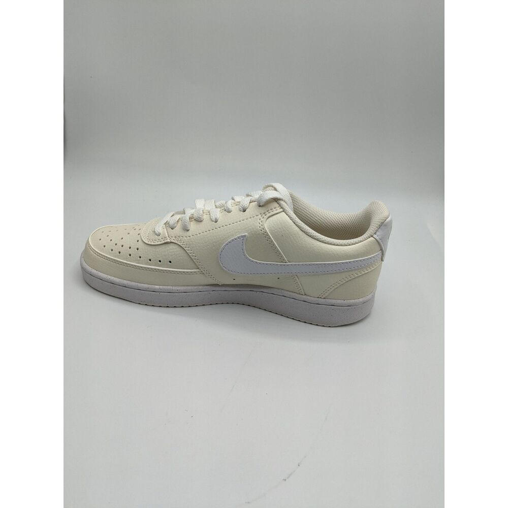 Nike Women's Court Vision Low Next Nature, White Black Pale Ivory, 7.5 Medium US - Picture 6 of 10